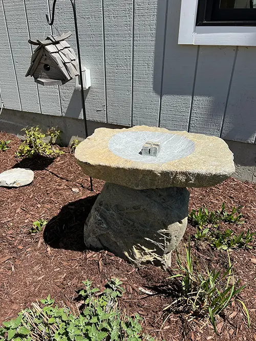 Stone bird bath