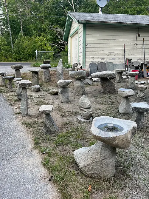 Stone bird bath