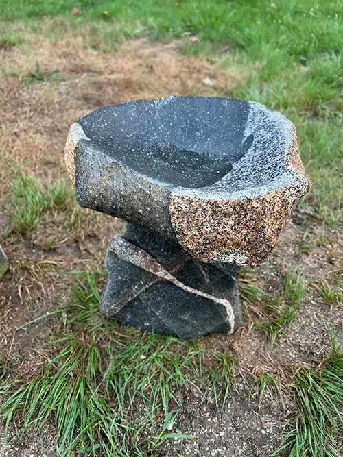 Stone bird bath