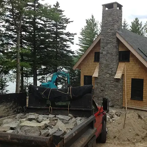 Stone chimney